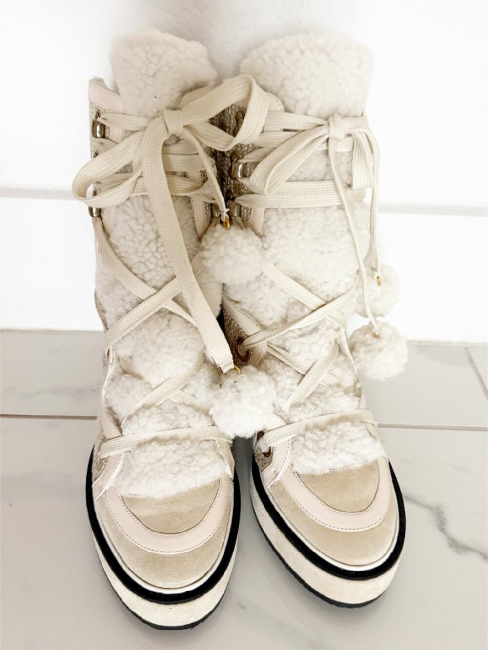 Nicholas Kirkwood Fleece Lined Kira Moon Boots Sz 8 w/ Box - Picture 6 of 11